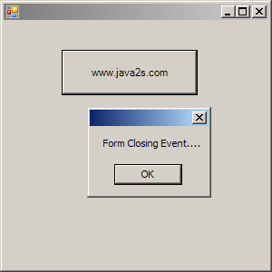 Form window closing event