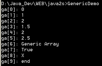 Use object to create a generic array