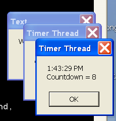 Demonstrates using System.Threading.Timer object Timer Development Class « C# / C Sharp