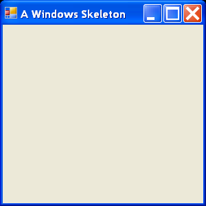 A form-based Windows Skeleton