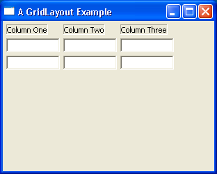 java grid layout example