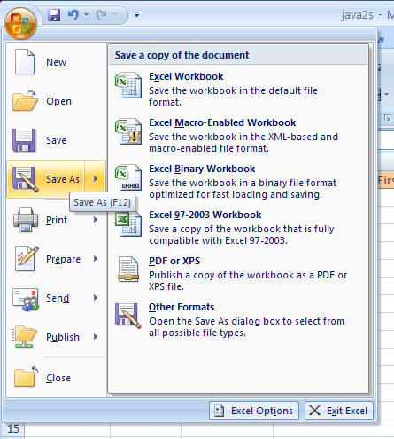 microsoft office excel 2007 templates