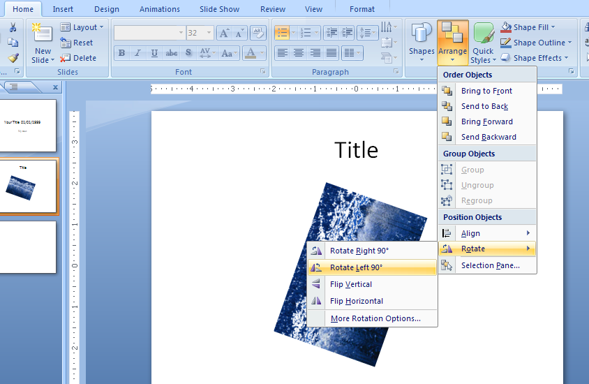 Rotate A Picture Picture WordArt Picture Clip Art Shape Microsoft 